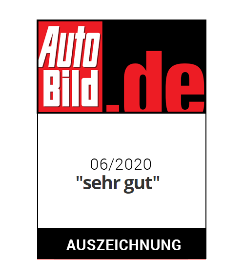 Sehr gut bei Auto-Bild, Test 06/2020